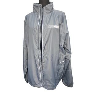 Rawgear Gray Lightweight Windbreaker Jacket Men M Full Zip Athletic Streetwear